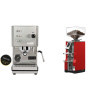 Profitec GO, brushed stainless steel + Eureka Mignon Libra, CR ferrari red
