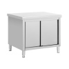Nerezový pracovný stôl - 100 x 80 cm - 500 kg - Royal Catering RCAT-100/80