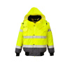 PORTWEST HI-VIS BOMBER CONTRAST C465 / Zateplený bomber 3v1 - HV žltá/sivá S