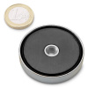 Feritový magnetický úchyt Ø 50 mm, sila 17 kg