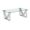 Bravissima Kitchen Konferenčný stolík DKD Home Decor Transparentná Sklo Oceľ 130 x 70 x 45 cm
