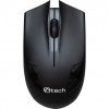 Myš C-TECH WLM-08, černá, bezdrátová, 1200DPI, 3 tlačítka, USB nano receiver