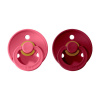 BIBS Colour okrúhle cumlíky z kaučuku 2ks - ruby/coral - Veľkosť 2 (6–18mesiacov)