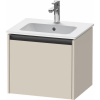 DURAVIT Ketho 2 závesná skrinka pod umývadlo, 1 zásuvka, 510 x 420 x 440 mm, taupe super matná, K25061083830000