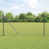 zahrada-XL Plot s stĺpmi Sivá 1.4 x 10 m Ocel potiahnutá PVC 3353209