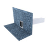 Hranatý chrlič na asfaltový pás TOPWET 150 x 150 mm