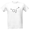Tričko s potlačou chemik - serotonín pánské Bílá XS
