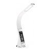 Stolová LED lampa s displejom v bielej farbe (kalendár, dátum, čas, teplota, budík), 6W, 350lm | Avide
