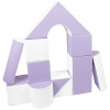 Penové kocky-obria stavebnica 11 ks white-lilac