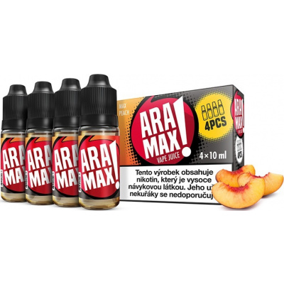 E-liquid Aramax - Broskev (Max Peach) 4x10ml 6mg