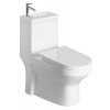 Aqualine Aqualine, HYGIE WC kombi s umývadielkom, zadný/spodný odpad, biela, PB104W
