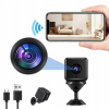 MINI KAMERA 1080P WIFI 24GHZ NOČNÉ VIDENIE 10 M DETEKCIA POHYBU APLIKÁCIA ČIERNA