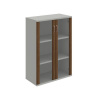 Hobis Policová skriňa Strong, 80x115,2x40 cm, orech/sivá