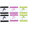 Tenisové potítko Head Wristband striped malé - Barva bílo/růžová