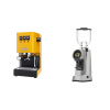 Gaggia New Classic EVO BC, yellow + Eureka Helios 65, grey