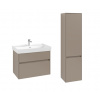 Villeroy & Boch Collaro - Set umývadla so skrinkou a vysokou skrinkou na stenu, biela/taupe