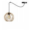 Light Home Závesné svietidlo Timber Spider 1, 1x drevené tienidlo