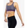 Športová podprsenka Under Armour Crossback Mid Heather Bra - tempered steel lt/strobe