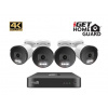 iGET HGNVK88504 - Kamerový UltraHD 4K PoE set, 8CH NVR + 4x IP 4K kamera, zvuk, SMART W/M/Andr/iOS (75020562)