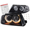 VW PASSAT B5 FL 3BG 00-05 LAMPY svetlomety BLACK šošovkové krúžky DEPO H7