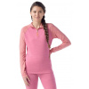 Dámske funkčné tričko SmartWool W Classic Thermal Merino BL 1/4 ZIP B garden pink digi snow XS