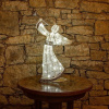 DECOLED Svetelný anjel 50cm, ľadovo biely s Flash efektom