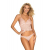Úžasná souprava Delicanta top & panties pink - Obsessive L/XL Ružová