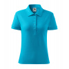 MALFINI COTTON HEAVY 216 / Dámska polokošeľa - tyrkysová S