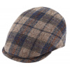 Fiebig - Headwear since 1903 Pánska hnedá kockovaná vlnená jesenná bekovka - Fiebig Veľkosť: 55 cm (S)