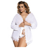 Subblime Queen Plus White Babydoll With Fringe