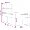 vidaXL Boxspring posteľ s matracom čierna 100x200 cm látka - Čierna - 47018-54847