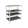 Meets-ecommerce UG Kovový regál 115x70x60, 3-4 police Farba: Biela, Počet polic: 4 police