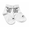 Baby Nellys Bavlnené ponožky Baby Little Star - biele, veľ. 122/128