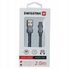 Kábel Swissten USB - microUSB typ B 2 m