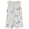 CARTER'S Overal letný Grey Boats chlapec 18m
