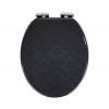 Wenko WENKO 22977100-Toaletné sedátko BELLEVUE 35,5x42,5 cm antracit/strieborné WE0646 + záruka 3 roky zadarmo + záruka 3 roky zadarmo