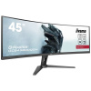 Iiyama G-Master Curved Red Eagle herný monitor 114.3 cm (45 palca) En.trieda 2021 F (A - G) 5120 x 1440 Pixel UWQHD 0.8 ms HDMI ™, DisplayPort, na slúchadlá; GCB4580DQSN-B1