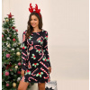 Šaty s vianočnou potlačou Christmas Farba: Čierna s potlačou, Veľkosť: XL