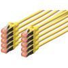 Digitus DK-1644-020-Y-10 RJ45 sieťové káble, prepojovacie káble CAT 6 S/FTP 2.00 m žltá fóliové tienenie, kompletné tienenie, tienený, bez halogénov, simplex,; DK-1644-020-Y-10