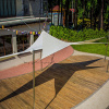 Tieniaca plachta Ecru 3,6 x 3,6 x 3,6 m filter UV50+PA PATIO
