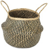 Compactor Pletený úložný košík z morskej trávy Belly 35 x 32 cm čierna M