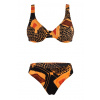 Sahira dámske dvojdielne plavky bez výstuže M oranžová