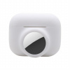 AppleKing 2v1 silikónový ochranný obal pre AirPods Pro / AirTag - biely - možnosť vrátiť tovar ZADARMO do 30tich dní