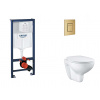 Grohe Rapid SL Set predstenovej inštalácie, klozetu, dosky SoftClose a tlačidla Skate Cosmopolitan, kefovaný Cool Sunrise SANI11BB4121-GR
