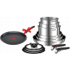 Sada hrncov Tefal INGENIO EMOTION START&COOK, nehrdzavejúca oceľ, 11 ks. (Hrnce a panvice Ingenio Emotion 11 kusov, RÚČKA, nerez)