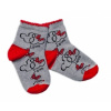 Baby Nellys Bavlnené ponožky Minnie Love sivé