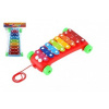 Teddies Xylofón plast kov 24cm s paličkami 2 farby v sáčku
