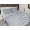 Biante Hrejivé posteľné obliečky Minky 3D bodky MKP-050 Striebornosivé Jednolôžko 140x200 a 70x90 cm