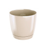 kvetináč 10cm Coubi Round P DUOP100-CY728 krémový plastový PROSPERPLAST