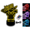 Nočná lampa do detskej izby - Nočná lampa Pokemon Pikachu 3D LED RGB Pilot (Nočná lampa Pokemon Pikachu 3D LED RGB Pilot)